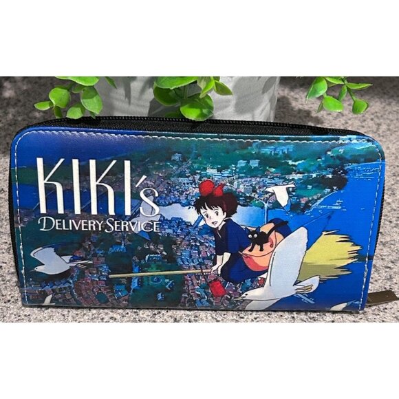 Kikis Delivery Service Wallet Zipper Closure Multiple Card Slots Anime Faux Leat - Picture 1 of 4